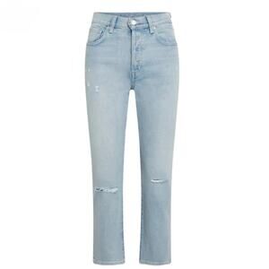 NEW Daily Blue Adriano Goldschmeid Hype Distressed Light Blue Denim Jean in Dust